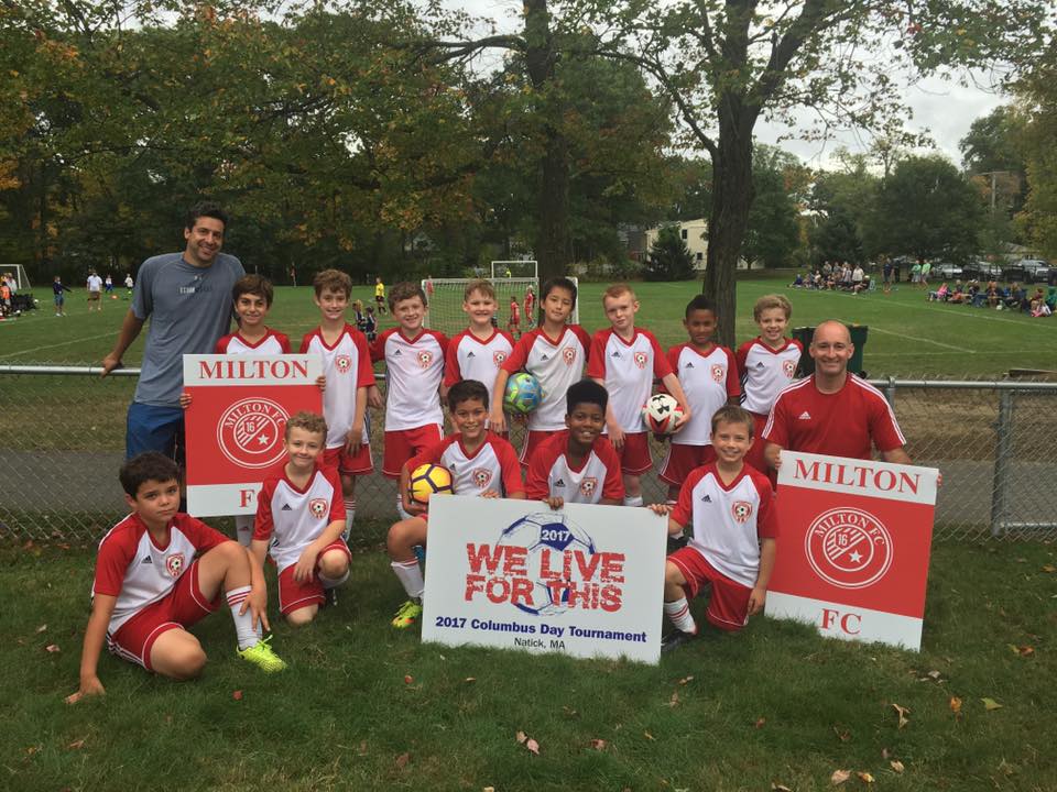 4th Grade Travel Boys Milton FC at the 2017 Natick Columbus Day Tournament